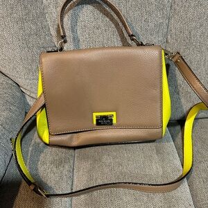 Kate-spade’s tan  and Yellow Crossbody Bag